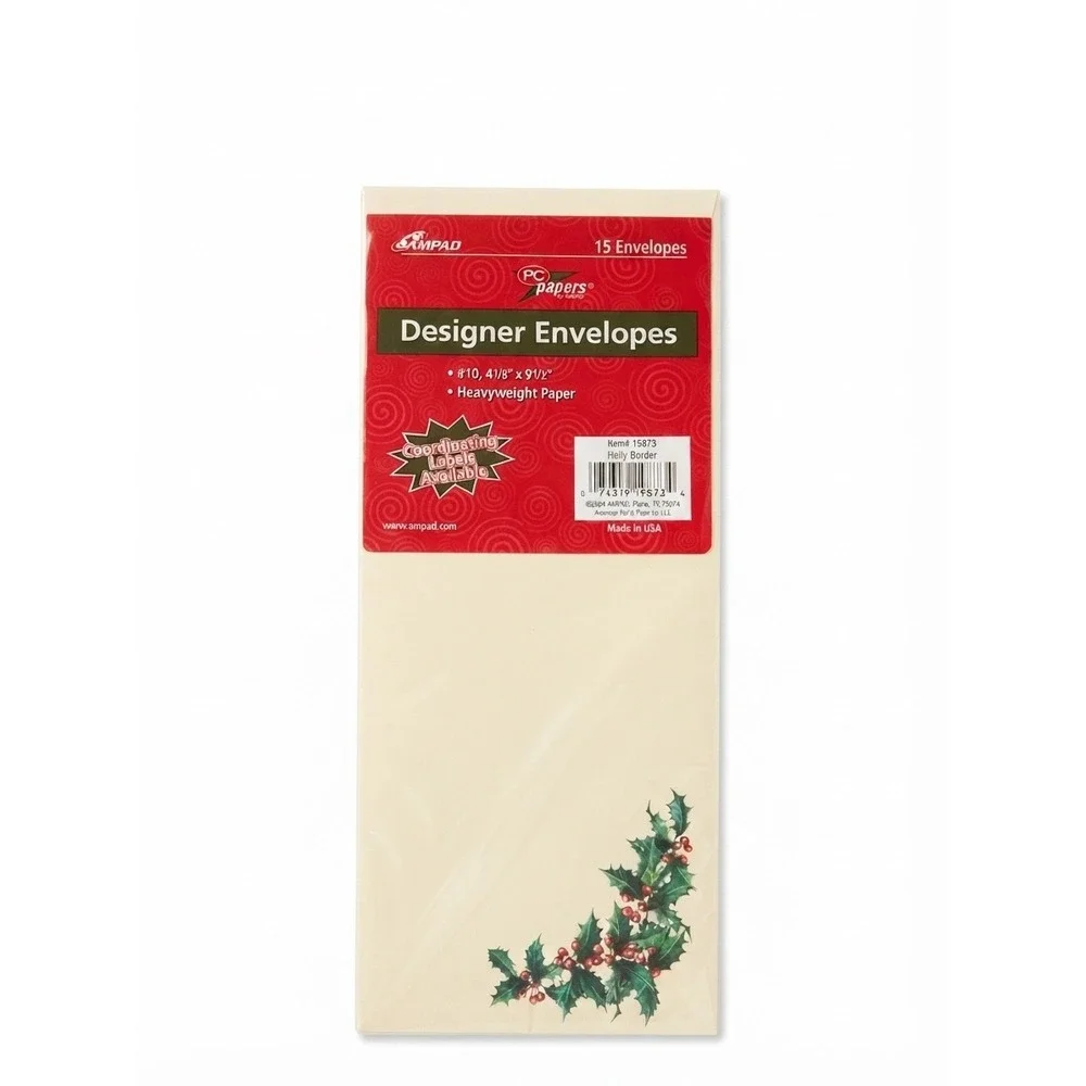 Holiday Envelope Lot Wausau Astrobrights Ampad Holly Green Scenic Bulk Classic